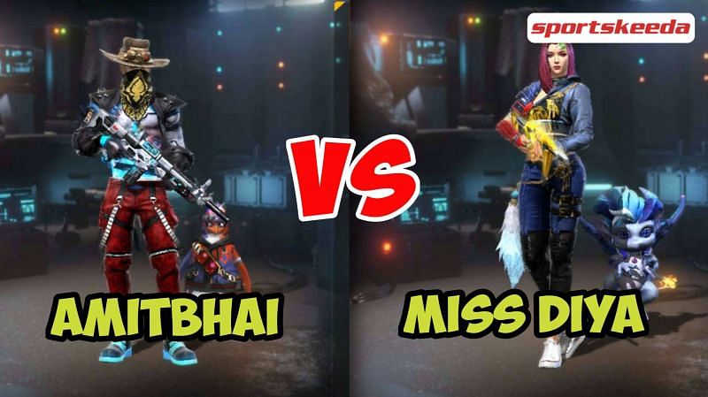 Amitbhai and Miss Diya in Garena Free Fire