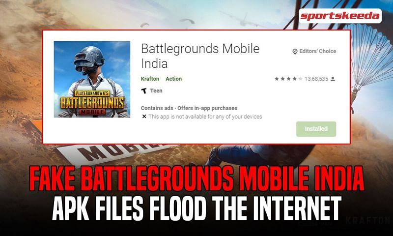 Fake Battlegrounds Mobile India APK files flood online 