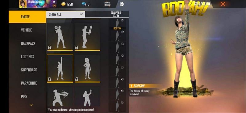 The Booyah! emote in Free Fire