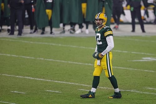 Aaron Rodgers with the Green Bay Packers