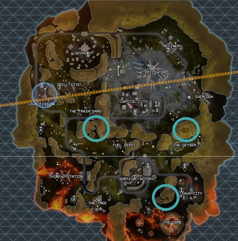 All three sites are embedded in caves that burrow through the mountainous terrain (Image via Respawn)