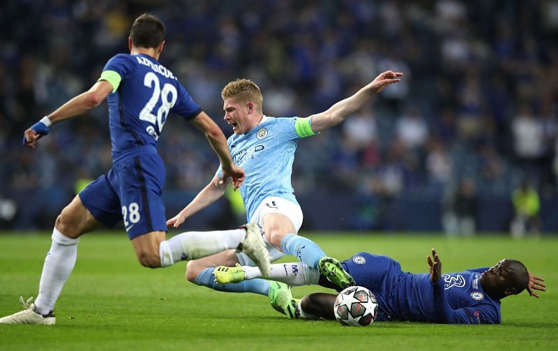 Kevin de Bruyne in action against Chelsea