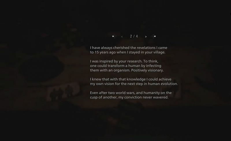Part II of the letter (Image via CAPCOM, Resident Evil Village)