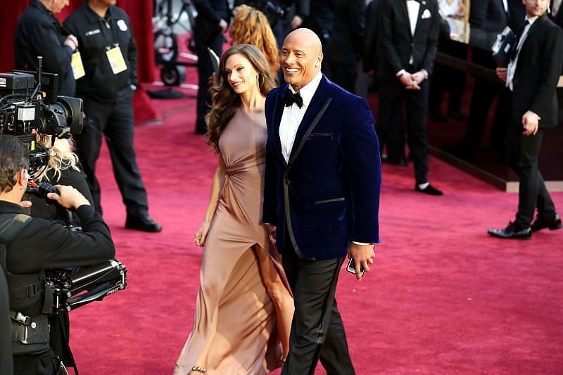 The Rock with his wife Lauren Hashian