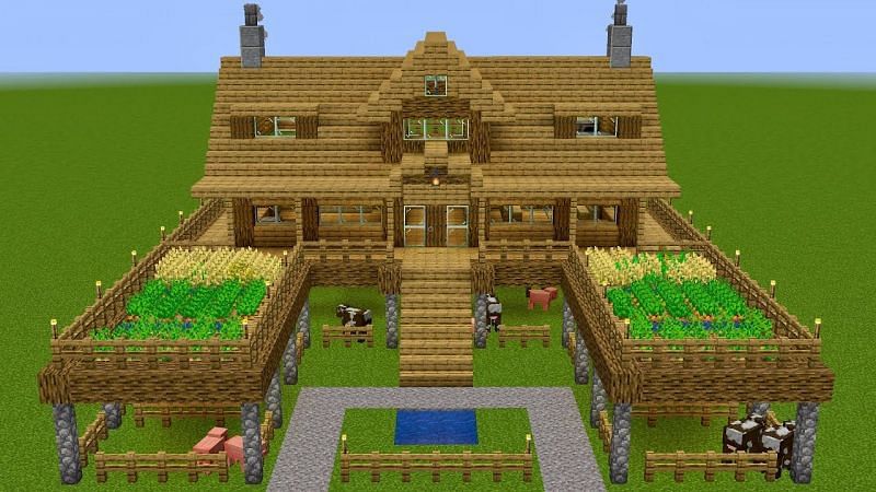 Farm House (Image via MinecraftSeedsHQ)