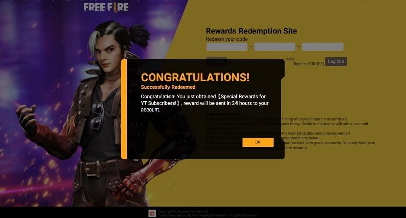Rewards can be collected from in-game mail