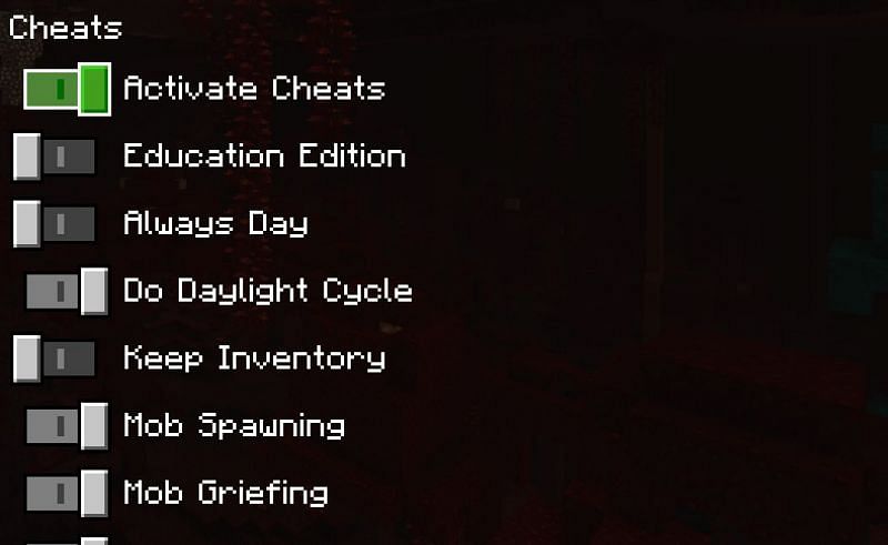 How to enable cheats in Minecraft