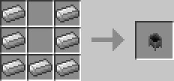 How to make a couldron in minecraft