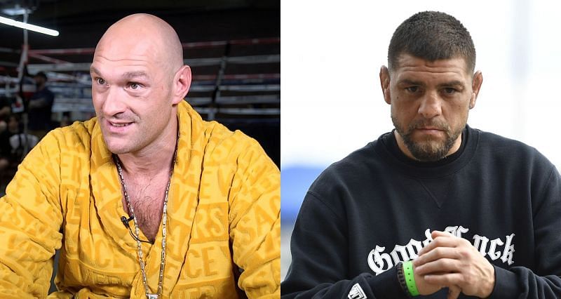 Tyson Fury (left) and Nick Diaz (right)