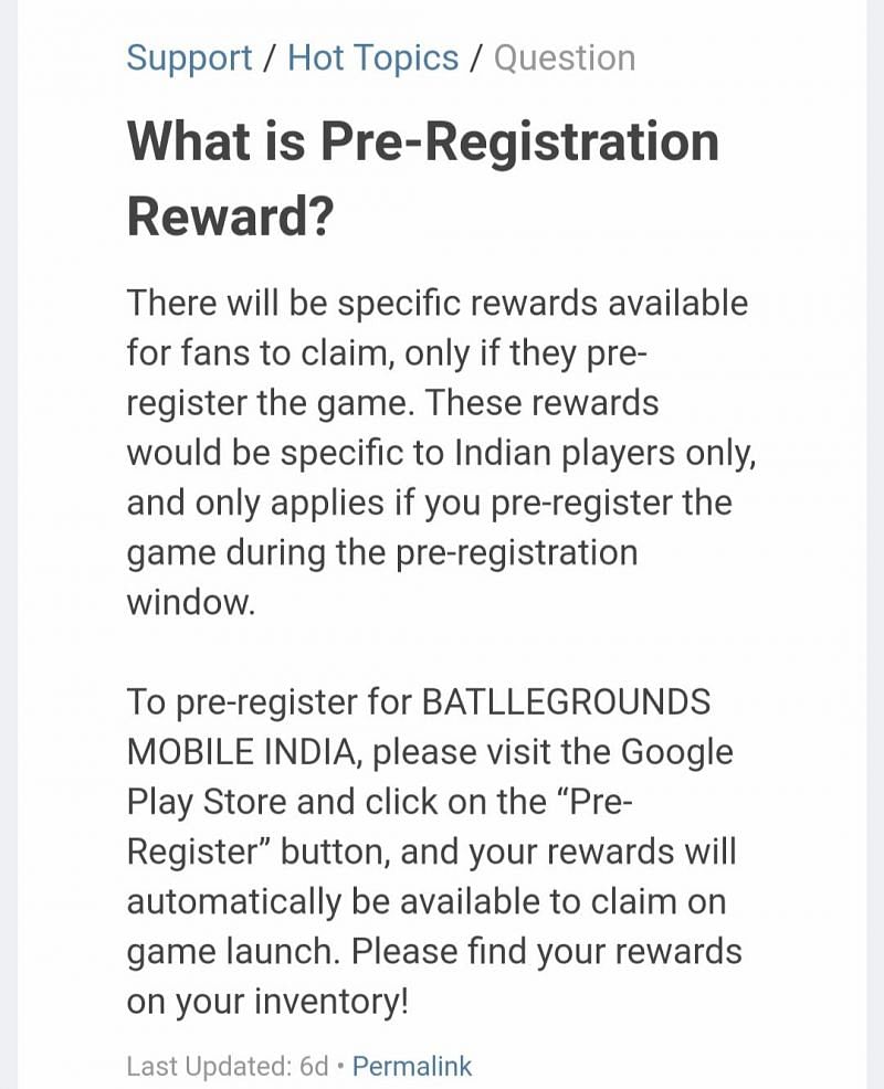 Krafton&#039;s response to gamers (Image via Battlegrounds Mobile India)