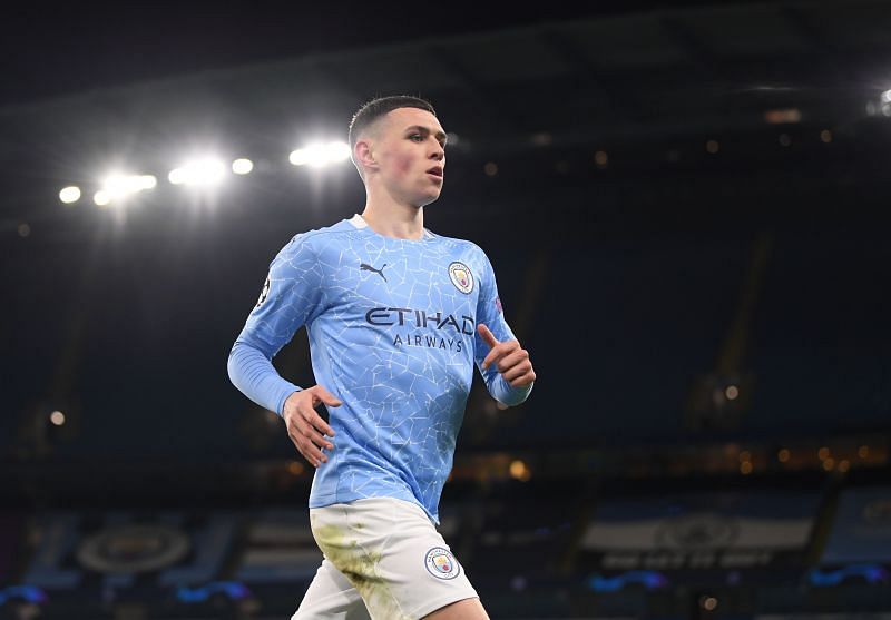 Phil Foden in Manchester City colours