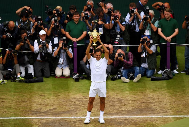 Roger Federer last won Wimbledon in 2017