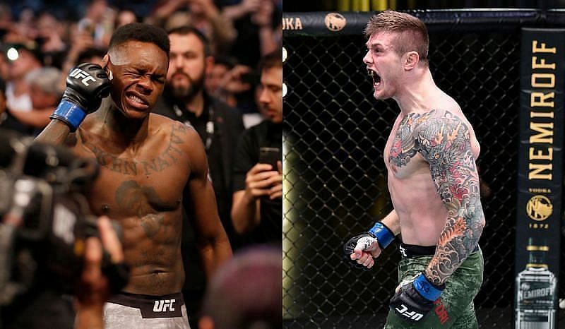 Israel Adesanya (left and Marvin Vettori