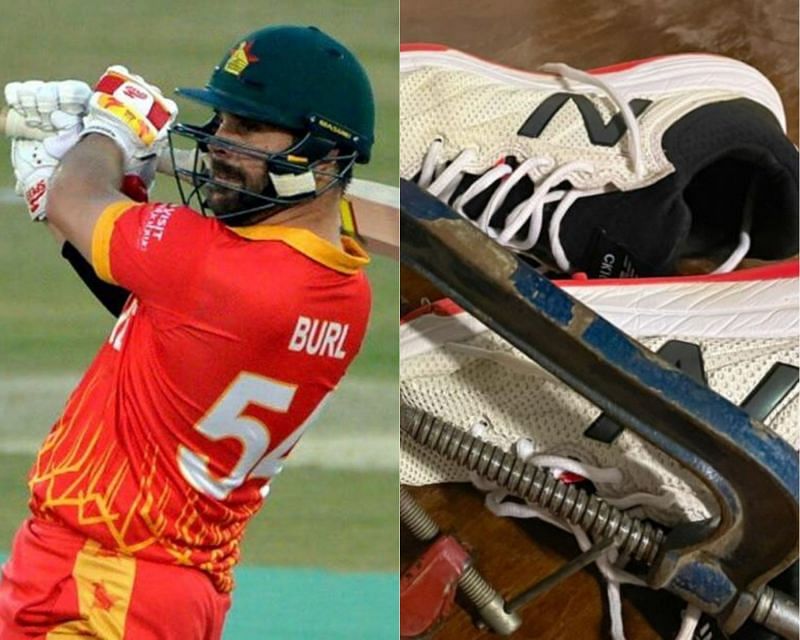 Zimbabwe&#039;s Ryan Burl shared a photo of gluing his shoes recently