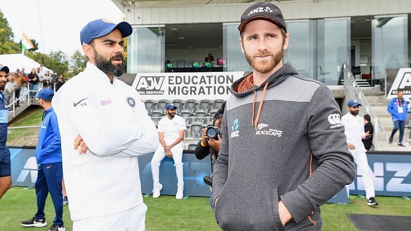 India and New Zealand captains Virat Kohli (L) and Kane Williamson.
