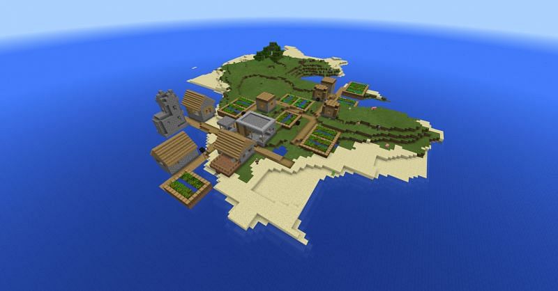 Island Village (Image via Minecraft Education)