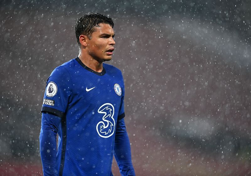 Thiago Silva in action for Chelsea