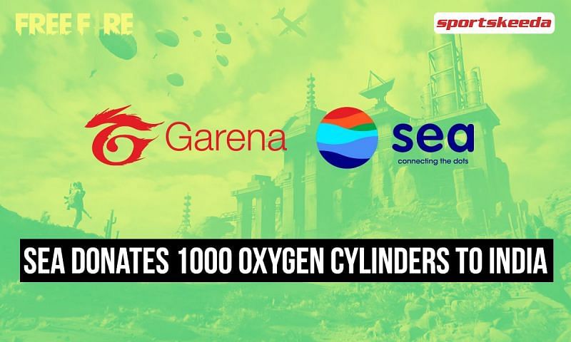 Free Fire&#039;s parent company, Sea, has donated 1000 oxygen cylinders to India (Image via Sportskeeda)