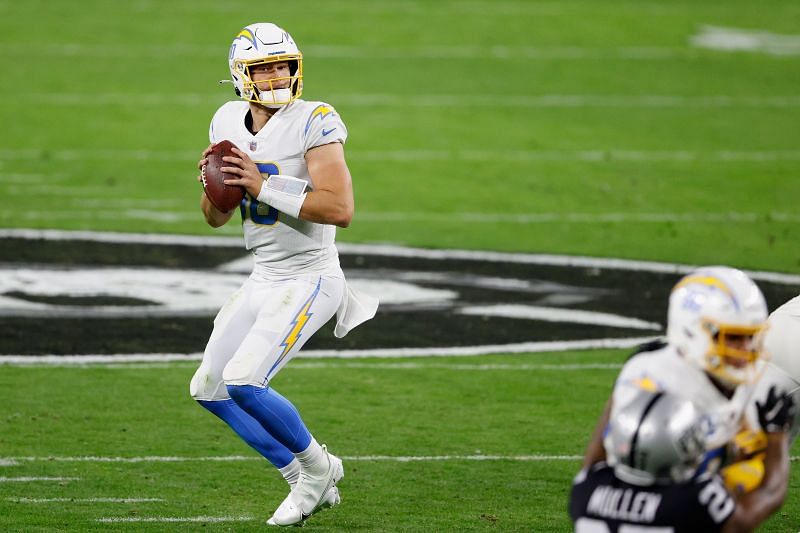 Justin Herbert with the Los Angeles Chargers