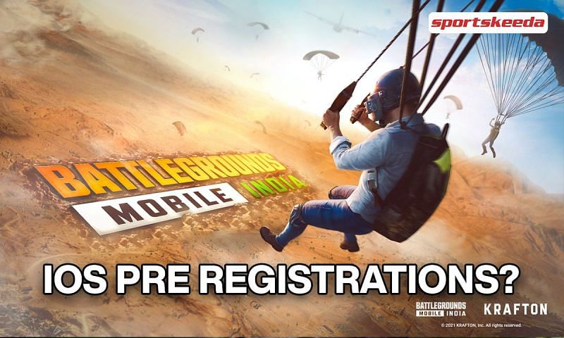 iOS pre-registrations for Battlegrounds Mobile India haven&#039;t been announced yet (Image via Sportskeeda)