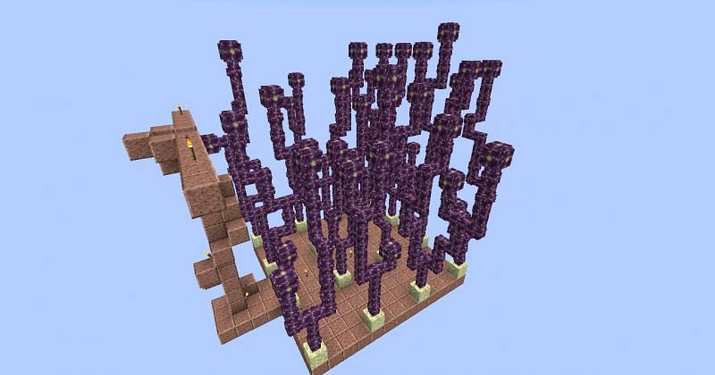 An efficient chorus tree farm in Minecraft (Image via minecraft.fandom)