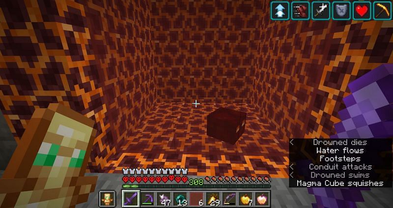 Magma cube surrounded by magma blocks (Image via Reddit)