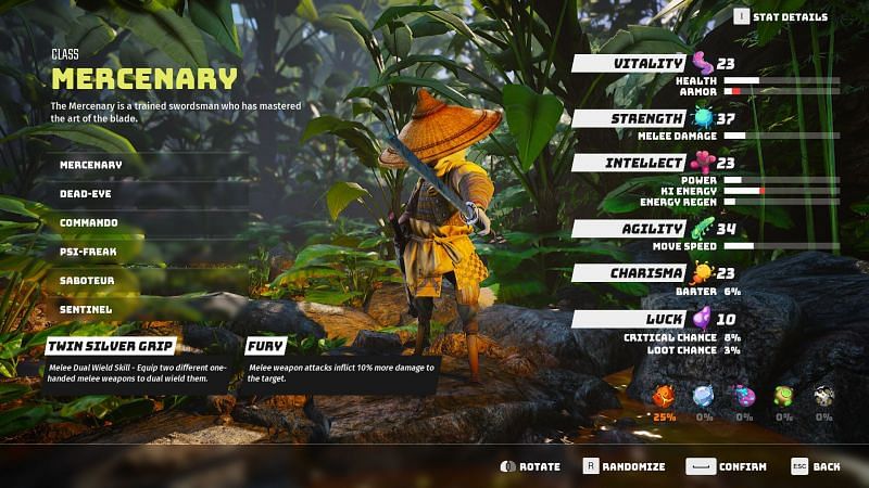 The Mercenary Class in Biomutant (Image via THQ Nordic, Biomutant)