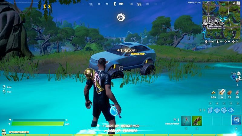 Players can earn a good amount of XP for modding vehicles in Fortnite. Image via Epic Games