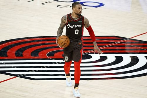 Damian Lillard #0 of the Portland Trail Blazers.