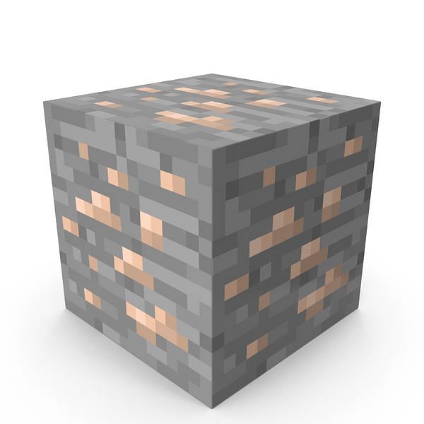 Iron ore in Minecraft (Image via pixelsquid)