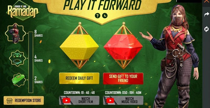 The Play It Forward event in Free Fire