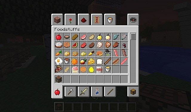 Different foods in Minecraft (Image via recipessitep.blogspot.com)
