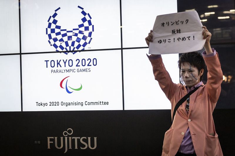 Protesters rally against Tokyo 2020