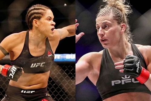 Kayla Harrison (right) wants to fight Amanda Nunes (left) down the line