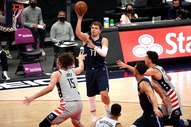 Luka Doncic was on fire against the Washington Wizards