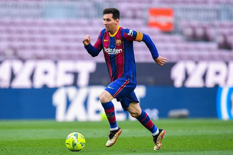 Lionel Messi in action for Barcelona