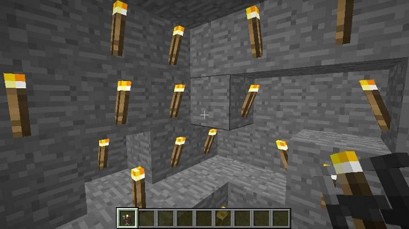 Many torches in Minecraft (Image via planetminecraft)