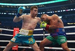 Watch: Billy Joe Saunders' father brutally attacked and shoved by security at the Canelo Alvarez fight