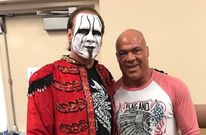 Kurt Angle discusses the possibility of wrestling Sting in AEW