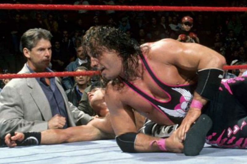 Vince McMahon and Bret Hart at WWE Survivor Series 1997