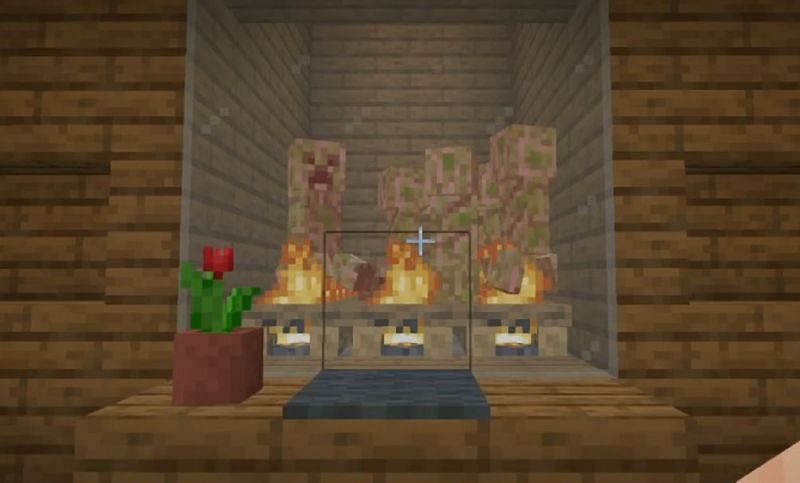 A bunch of Creepers slowly, but aesthetically burning to death (Image via u/Nikr001_ on Reddit)