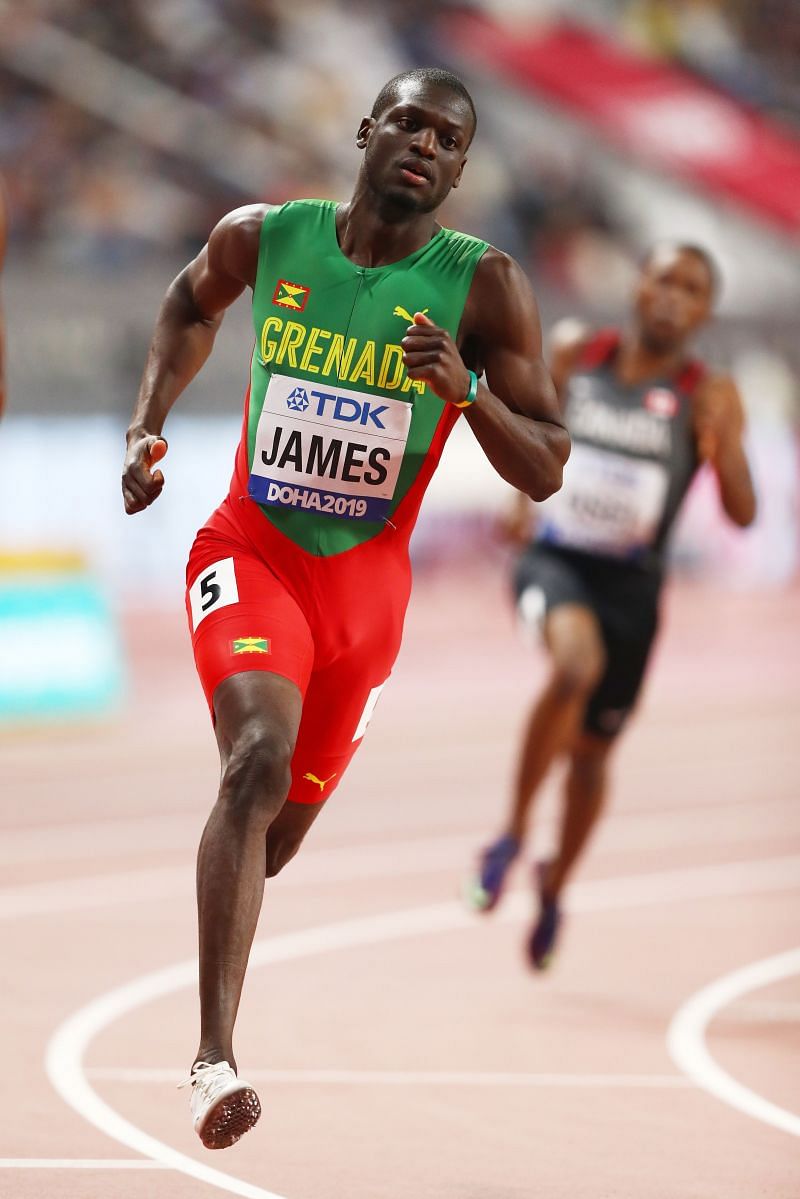 Kirani James of Grenada in action in the Men&#039;s 400 meters semi-finals during the 2019 IAAF World Athletics Championships in Doha (Photo by Michael Steele/Getty Images)