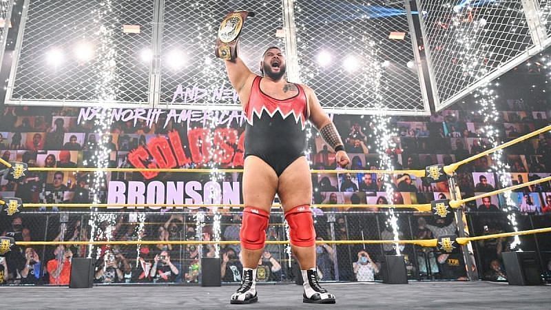 Bronson Reed with the NXT North American Championship