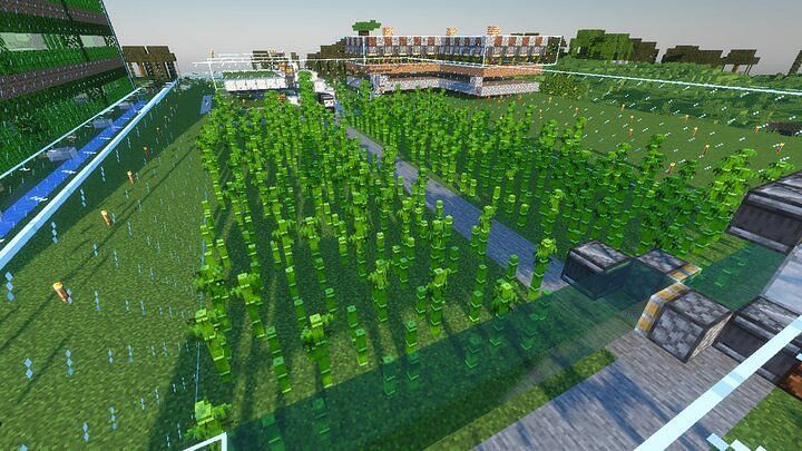 Creating a bamboo farm is pretty easy (Image via Planet Minecraft)