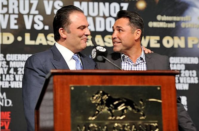 Why did Jon Jones' new manager Richard Schaefer fall out with Oscar de la Hoya?