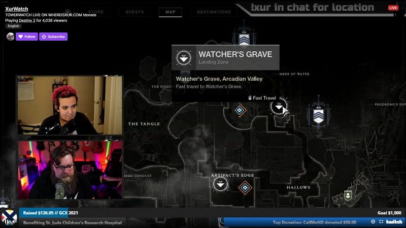 Watcher&#039;s Grave in Nessus happens to be the Xur location in Destiny 2 today. Image via whereisxur