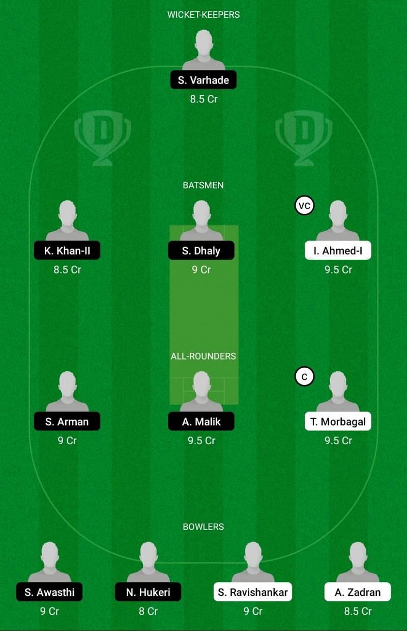 KCC vs VG Dream11 Team