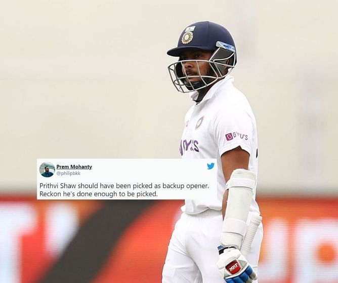 "He has done enough!"- Fans baffled by Prithvi Shaw's exclusion from India's Test squad