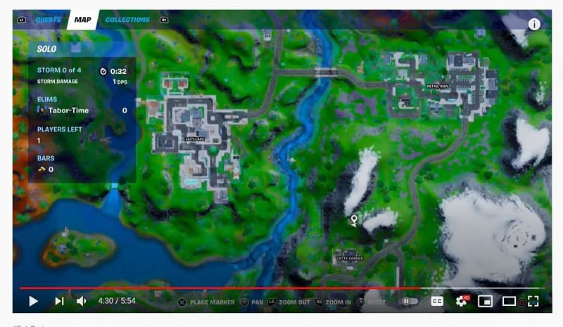 CB Radio location in Fortnite (Image via YouTube, Tabor Hill)