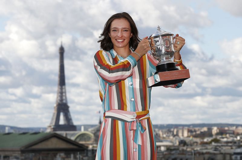 Iga Swiatek with her 2020 French Open title